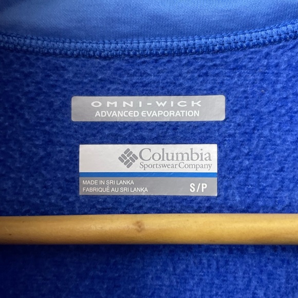 Columbia Women’s Omni-Wick Half Zip Fleece Blue and Pink Pullover Size Small - Picture 2 of 4